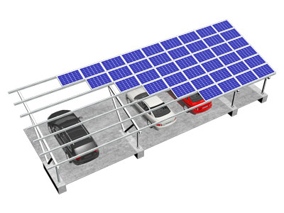 太陽能車棚支架系統（單V柱）