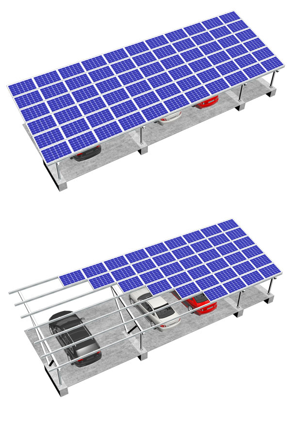 單V柱太陽能車棚支架系統(tǒng)-3